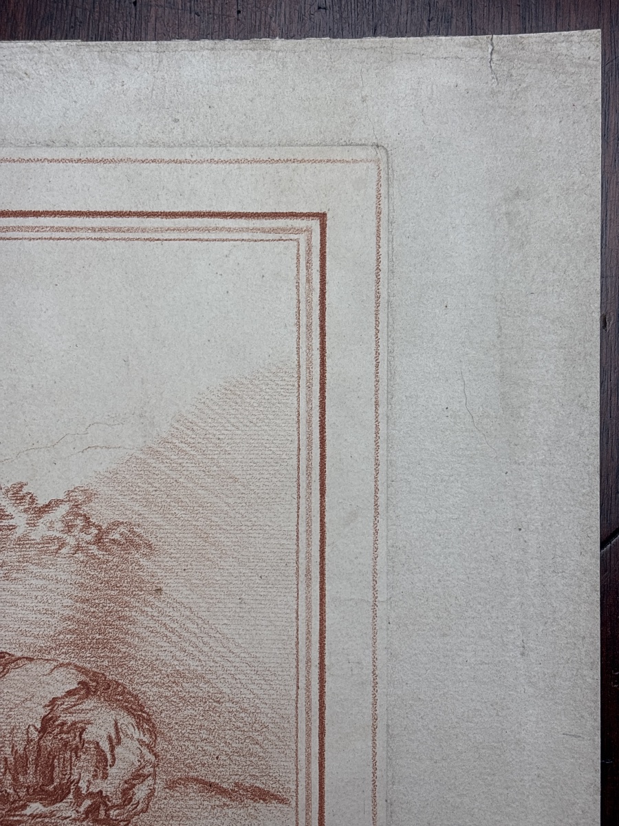 Gilles Demarteau (1722–1776), After Boucher, In The Style Of Red Chalk -photo-1