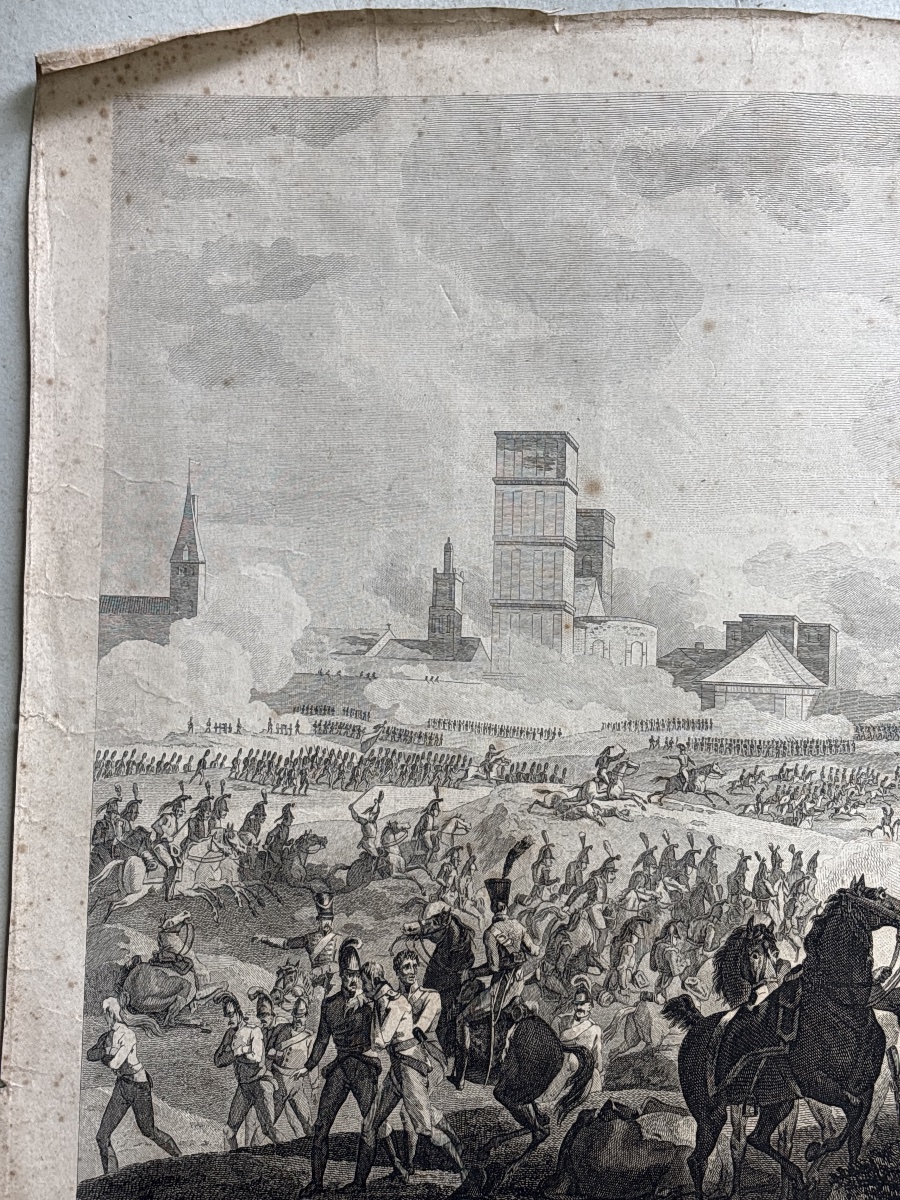 Napoleon: Battle Of Regensburg, 1809—empire-era Engraving-photo-5