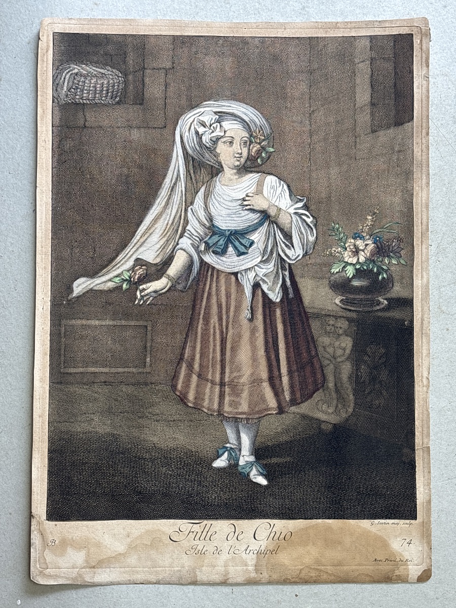 Chios ( fille de) gravé par G. Scotin (1678-1740)Grèce Greece Philhellenisme -photo-2