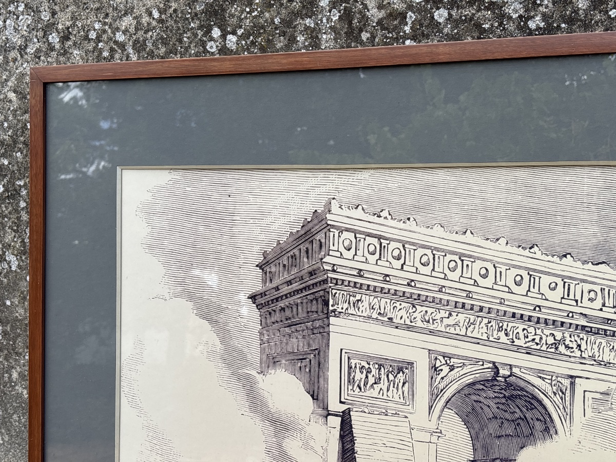 Large-scale Offset Lithograph From The 19th Century—circa 1975. Nicely Framed In Period Frame -photo-3