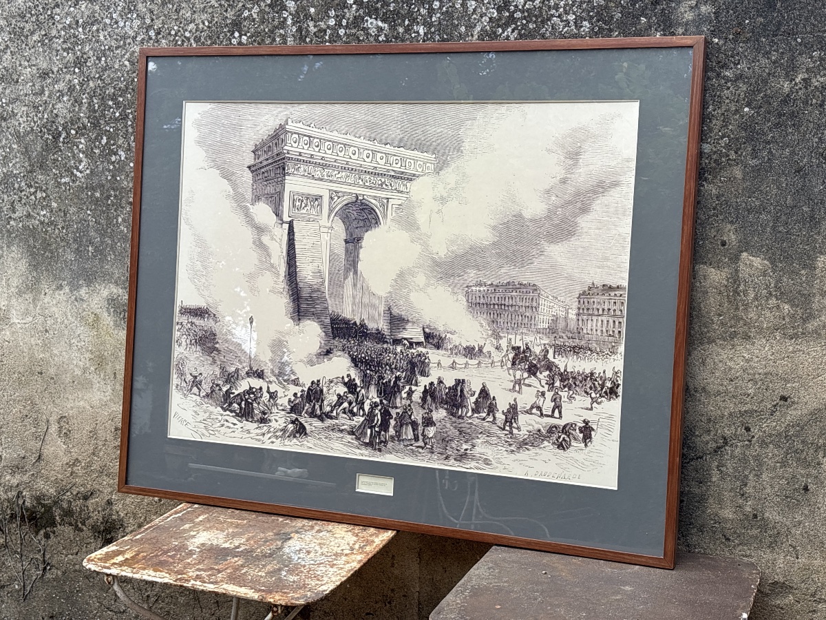 Large-scale Offset Lithograph From The 19th Century—circa 1975. Nicely Framed In Period Frame 