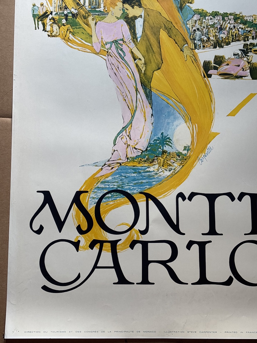 Affiche Monte Carlo chez Draeger vers 1960-65 Steve Carpenter -photo-2