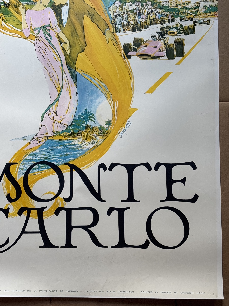 Affiche Monte Carlo chez Draeger vers 1960-65 Steve Carpenter -photo-3