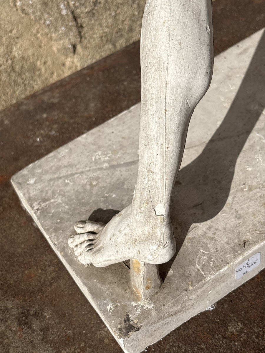 Plaster Studio Model Of The Borghese Gladiator, Circa 1930, Found In An Attic -photo-6