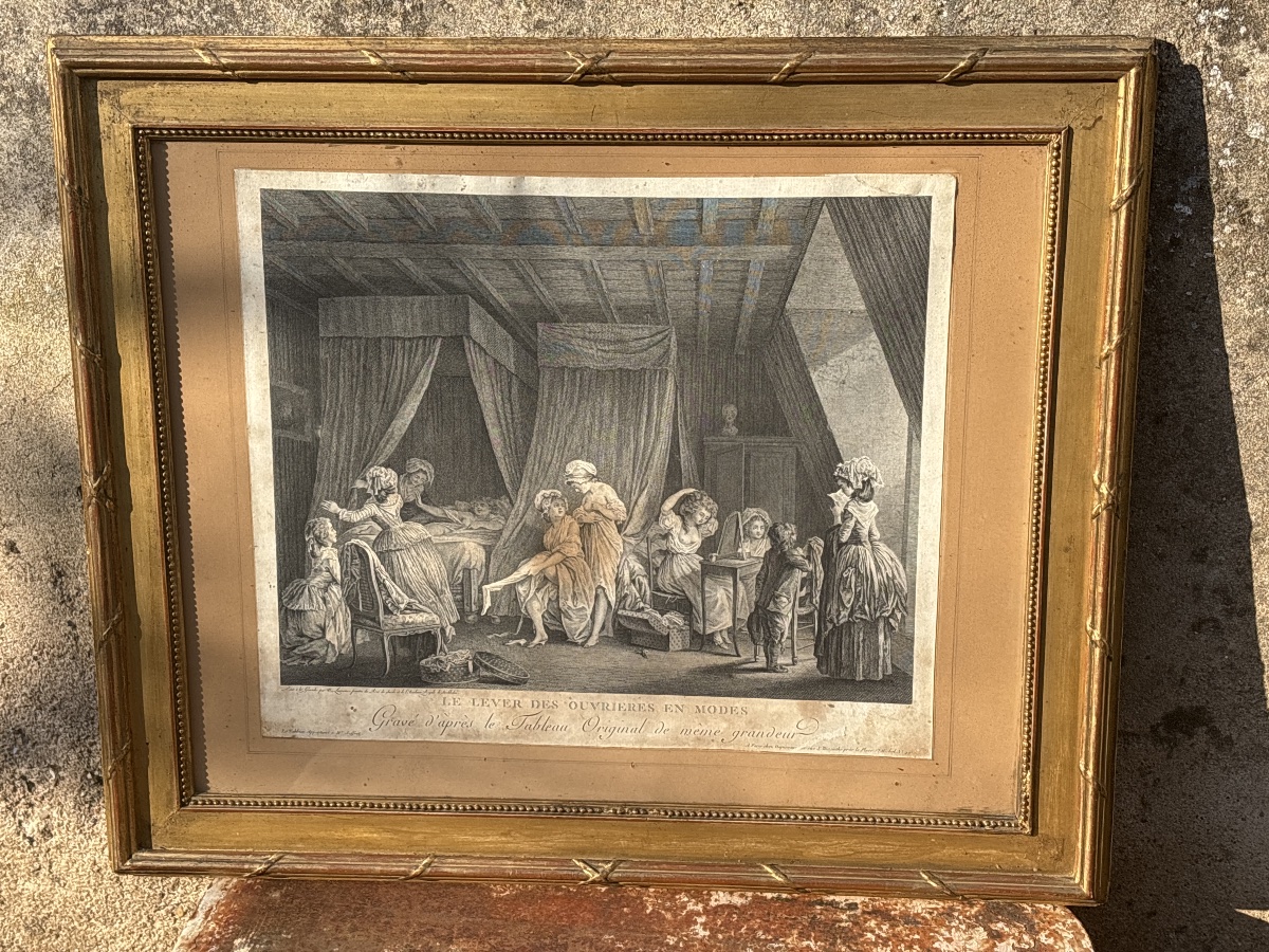 Cadre doré style Louis XVI du 19 eme -photo-2