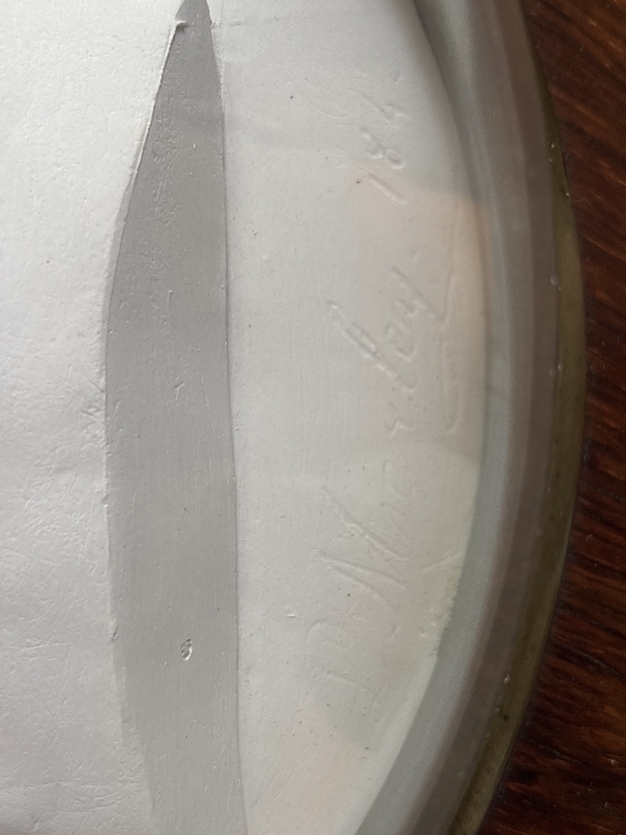 Louis Merley (1815–1883) Medallion  Antique-style Plaster, Signed And Dated 1843 -photo-4