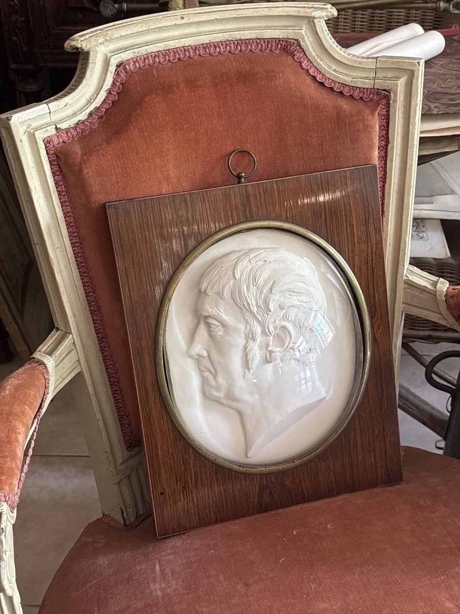 Louis Merley (1815–1883) Medallion  Antique-style Plaster, Signed And Dated 1843 