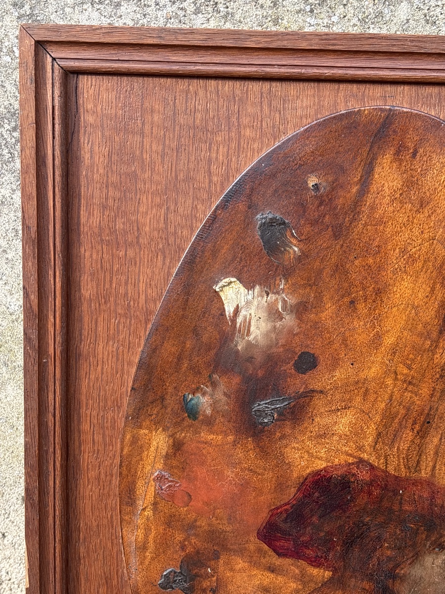 "portrait Of A Palette," Circa 1890. Traces Of A Signature.-photo-4