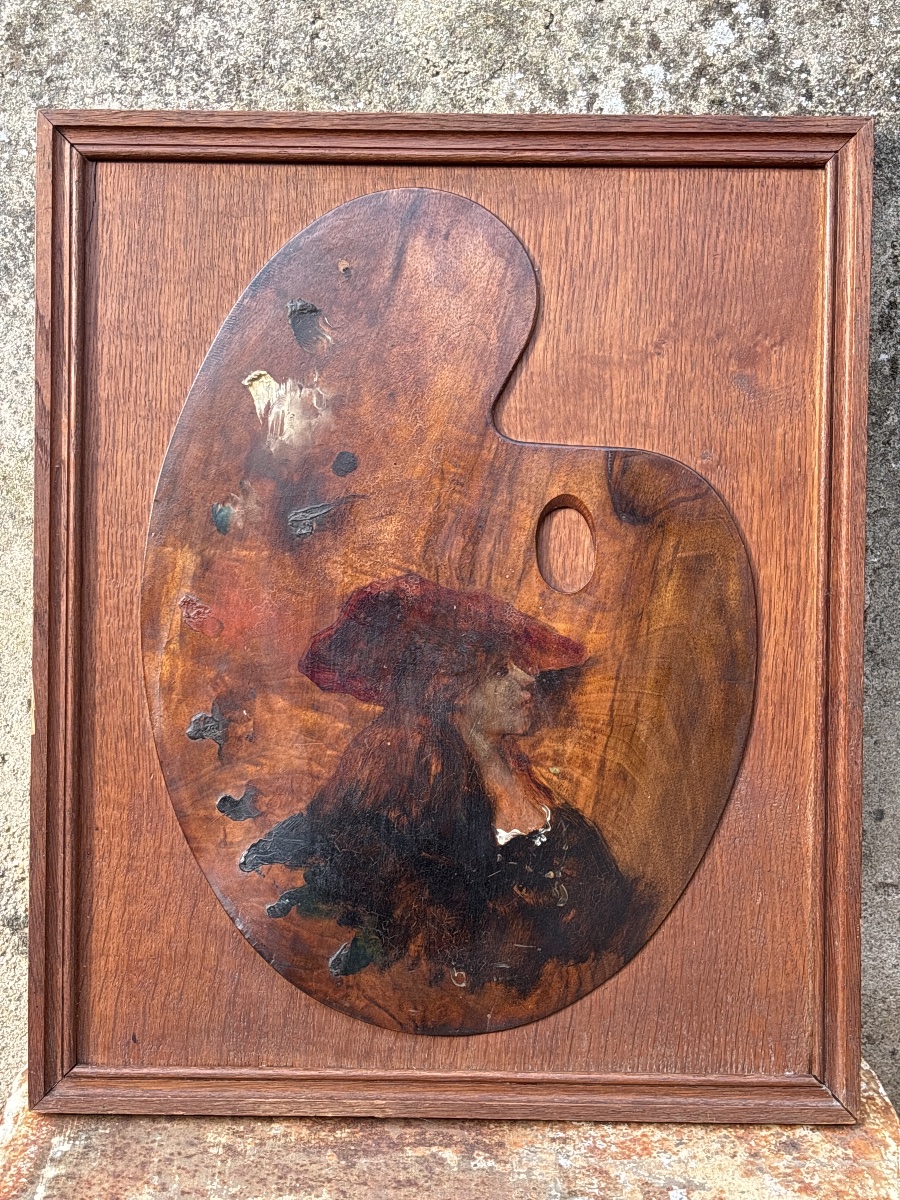 "portrait Of A Palette," Circa 1890. Traces Of A Signature.