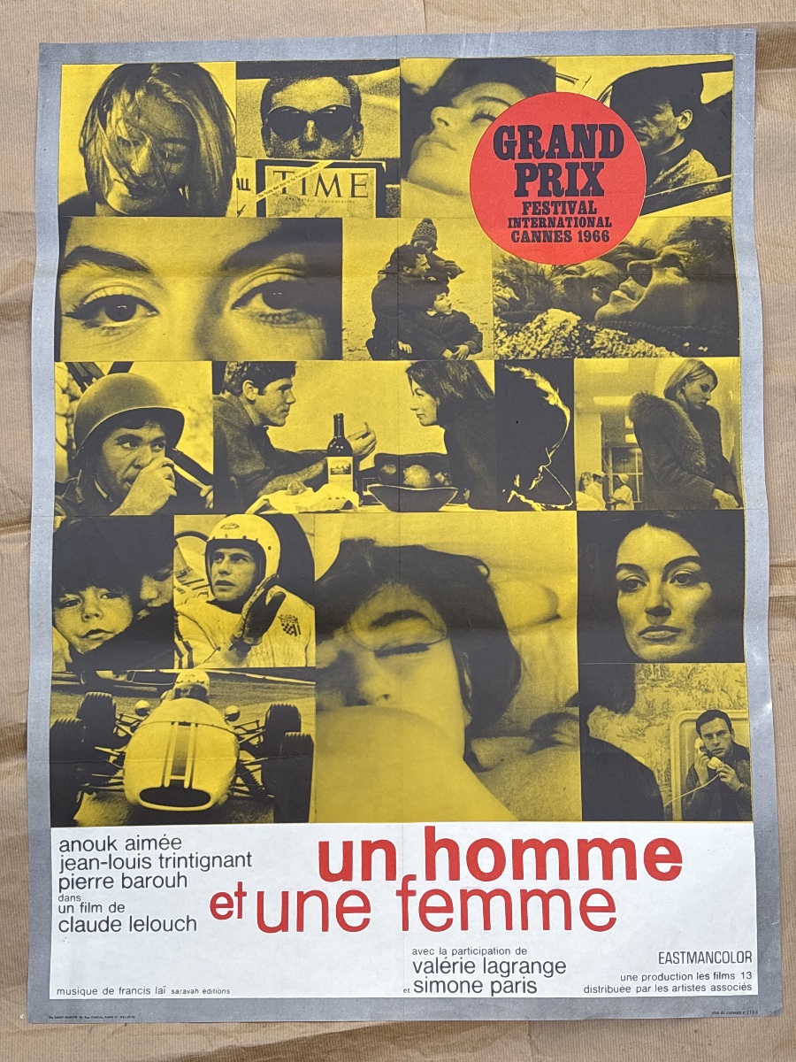 Original Poster: A Man And A Woman, 1966, Claude Lelouch 