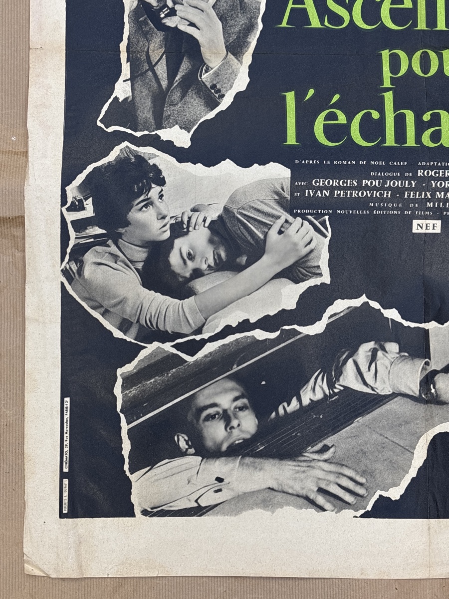 Affiche Originale : Ascenseur pour l Échafaud - Louis Malle 1958-photo-2