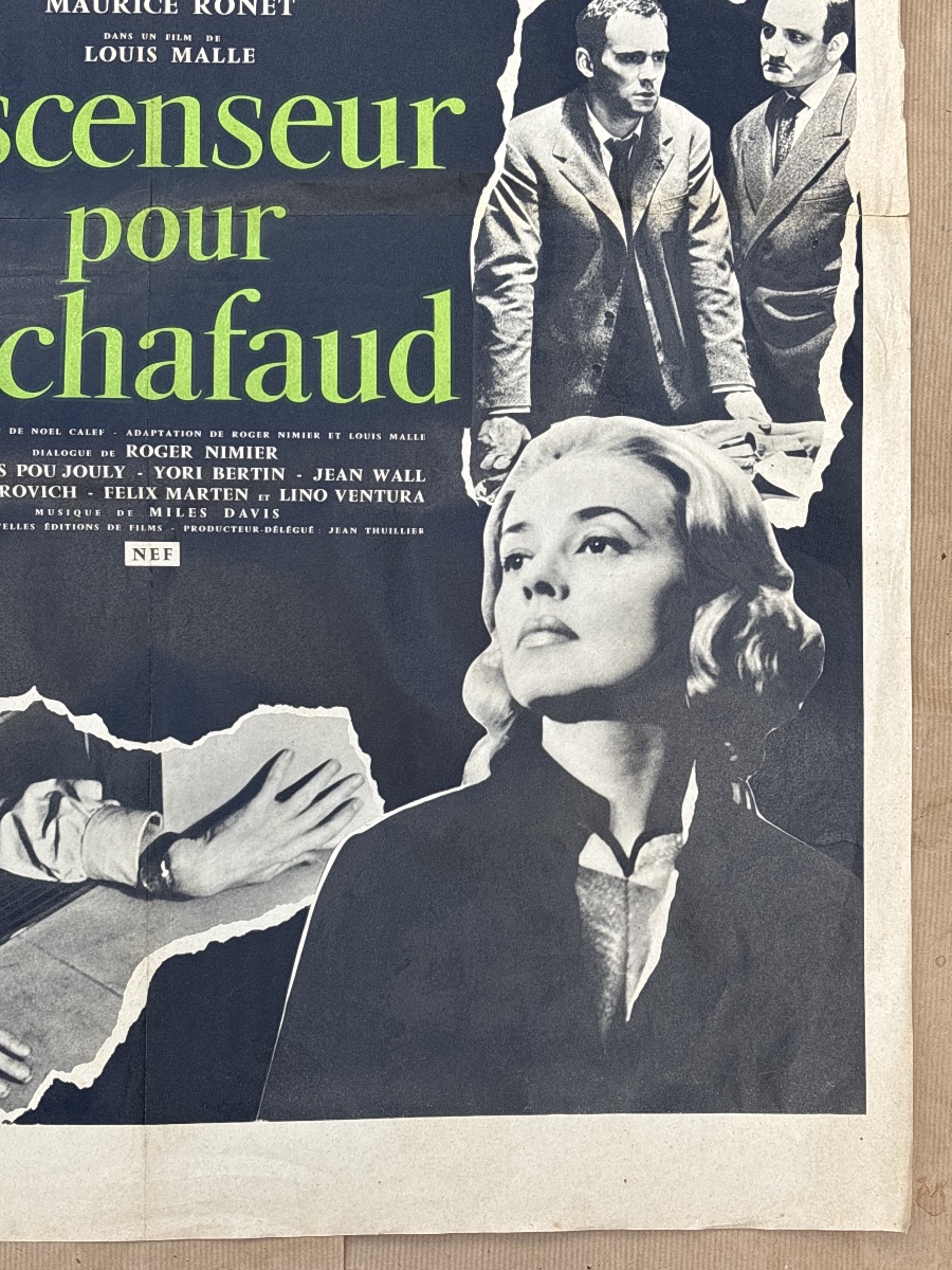 Affiche Originale : Ascenseur pour l Échafaud - Louis Malle 1958-photo-3