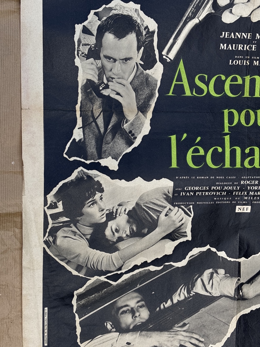 Affiche Originale : Ascenseur pour l Échafaud - Louis Malle 1958-photo-4
