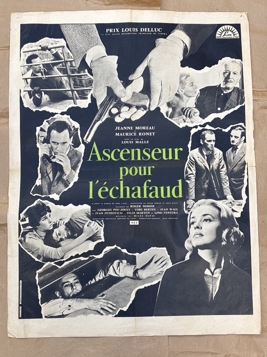 Affiche Originale : Ascenseur pour l Échafaud - Louis Malle 1958