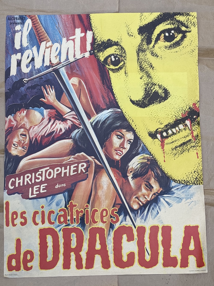 Affiche Originale : les cicatrices de Dracula  1970