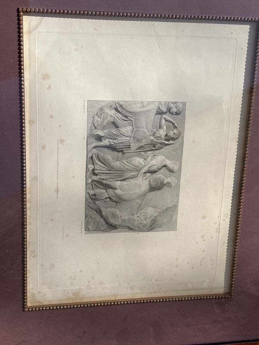 Suite 4 Lithographies 1839 H. Corbould (1787- 1844) Marbres Antiques British Museum -photo-4