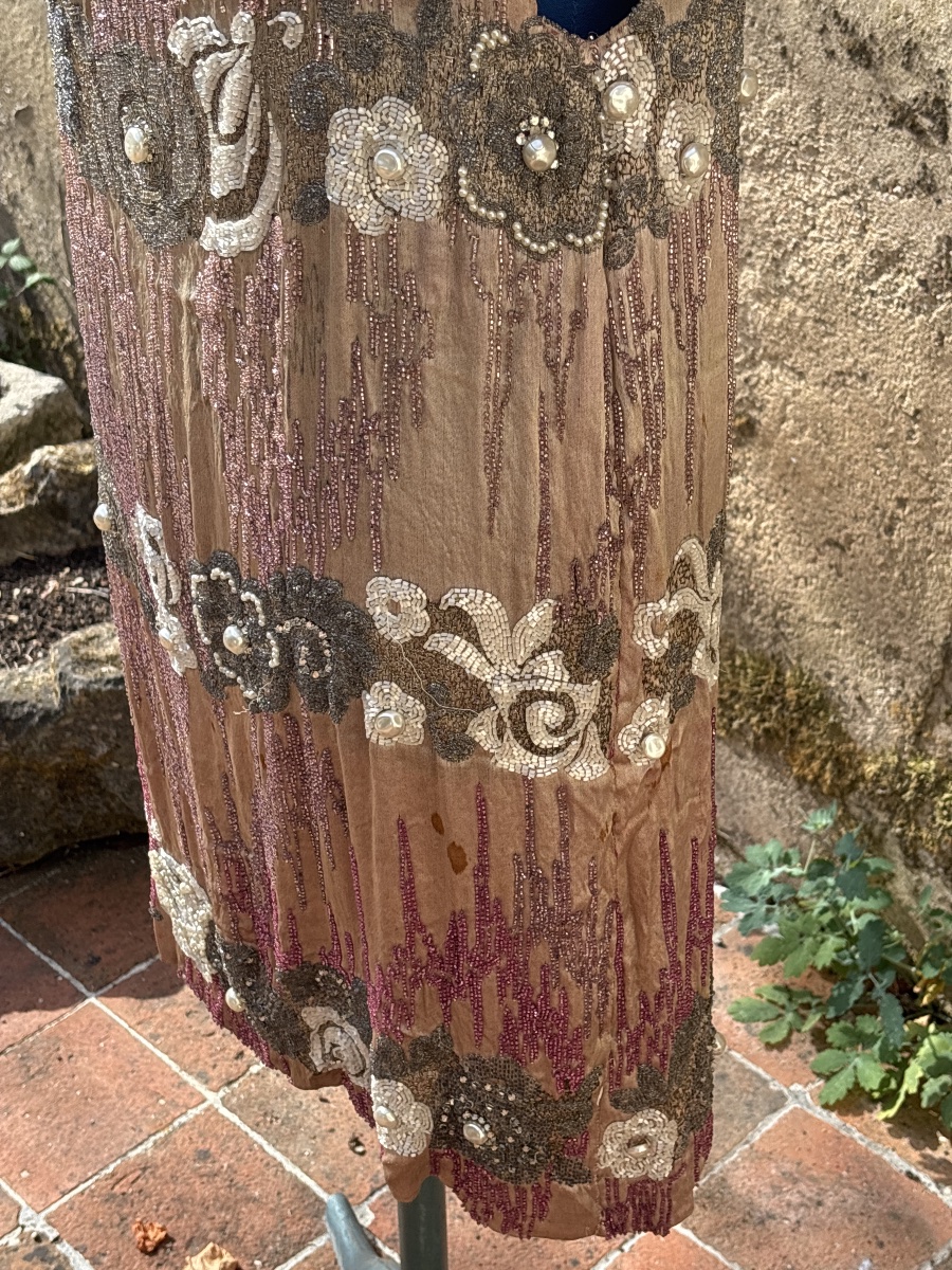 1925 Beaded Silk Dress -photo-4