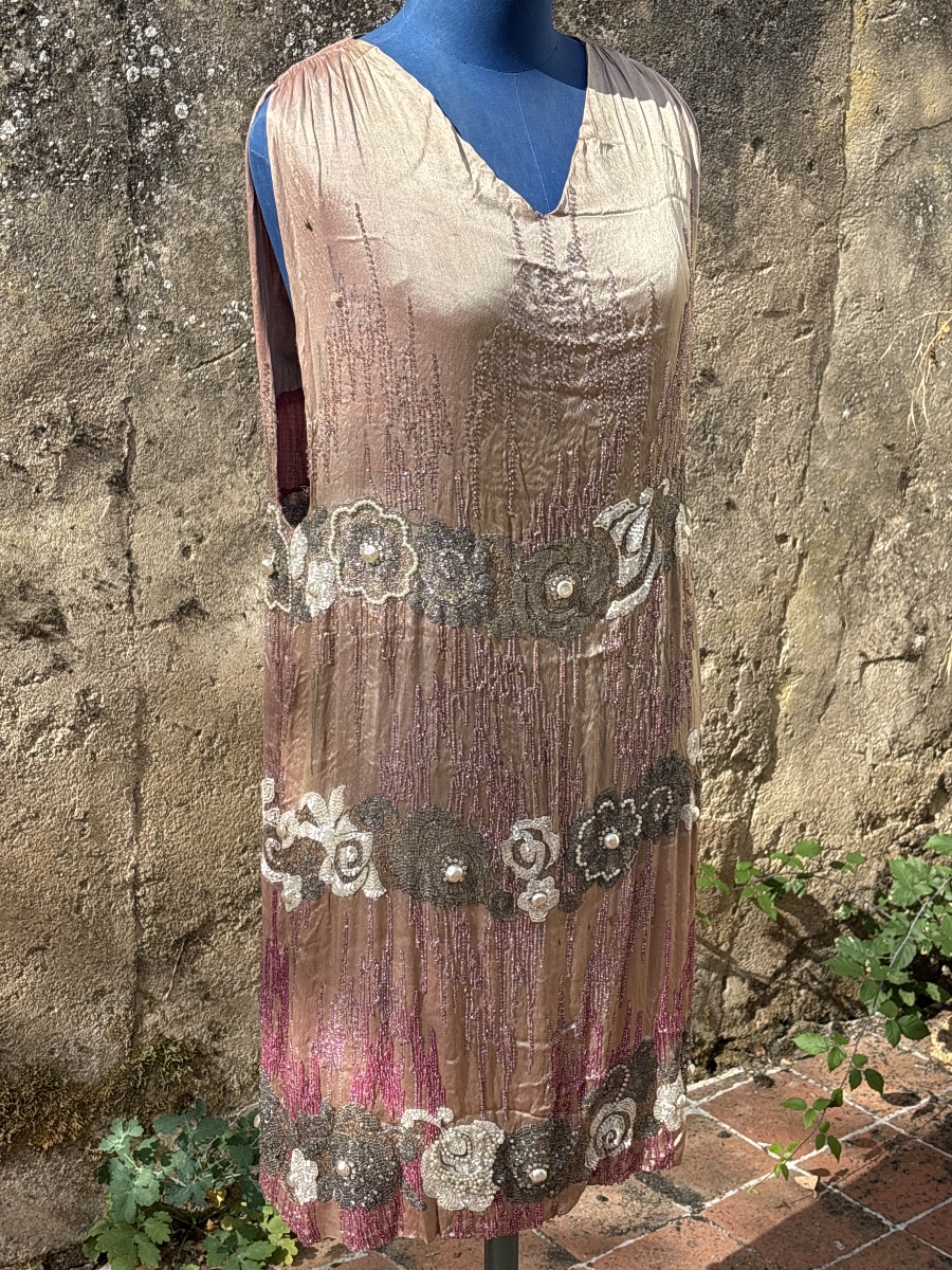 1925 Beaded Silk Dress 