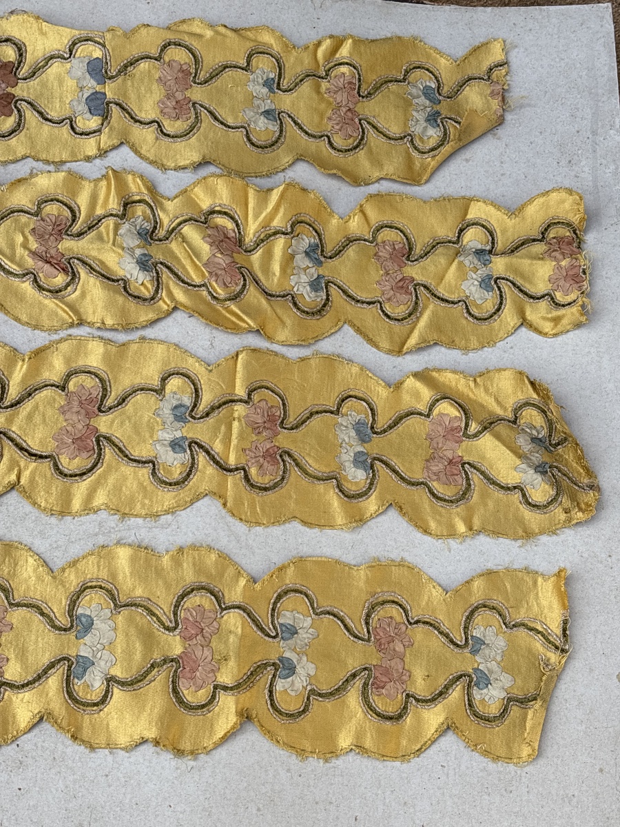 19th-century Embroidered Silk Ribbon (5 Meters)-photo-2