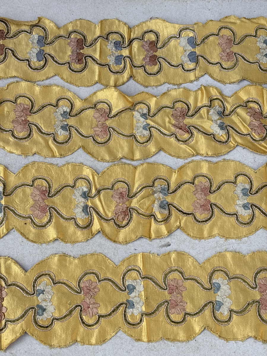 19th-century Embroidered Silk Ribbon (5 Meters)-photo-4