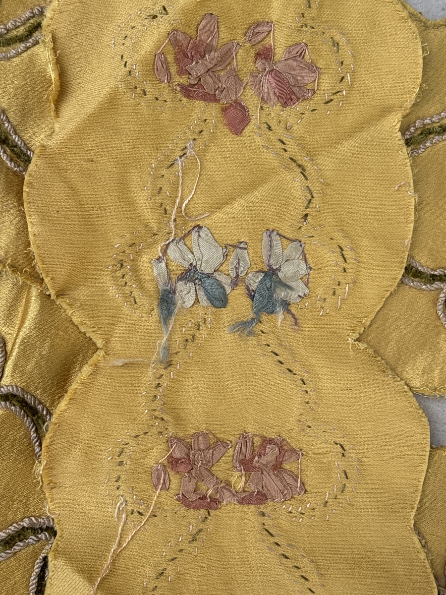 19th-century Embroidered Silk Ribbon (5 Meters)-photo-5