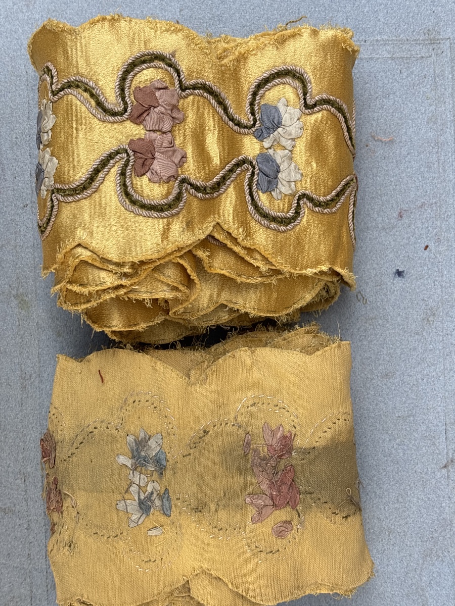 19th-century Embroidered Silk Ribbon (5 Meters)-photo-6