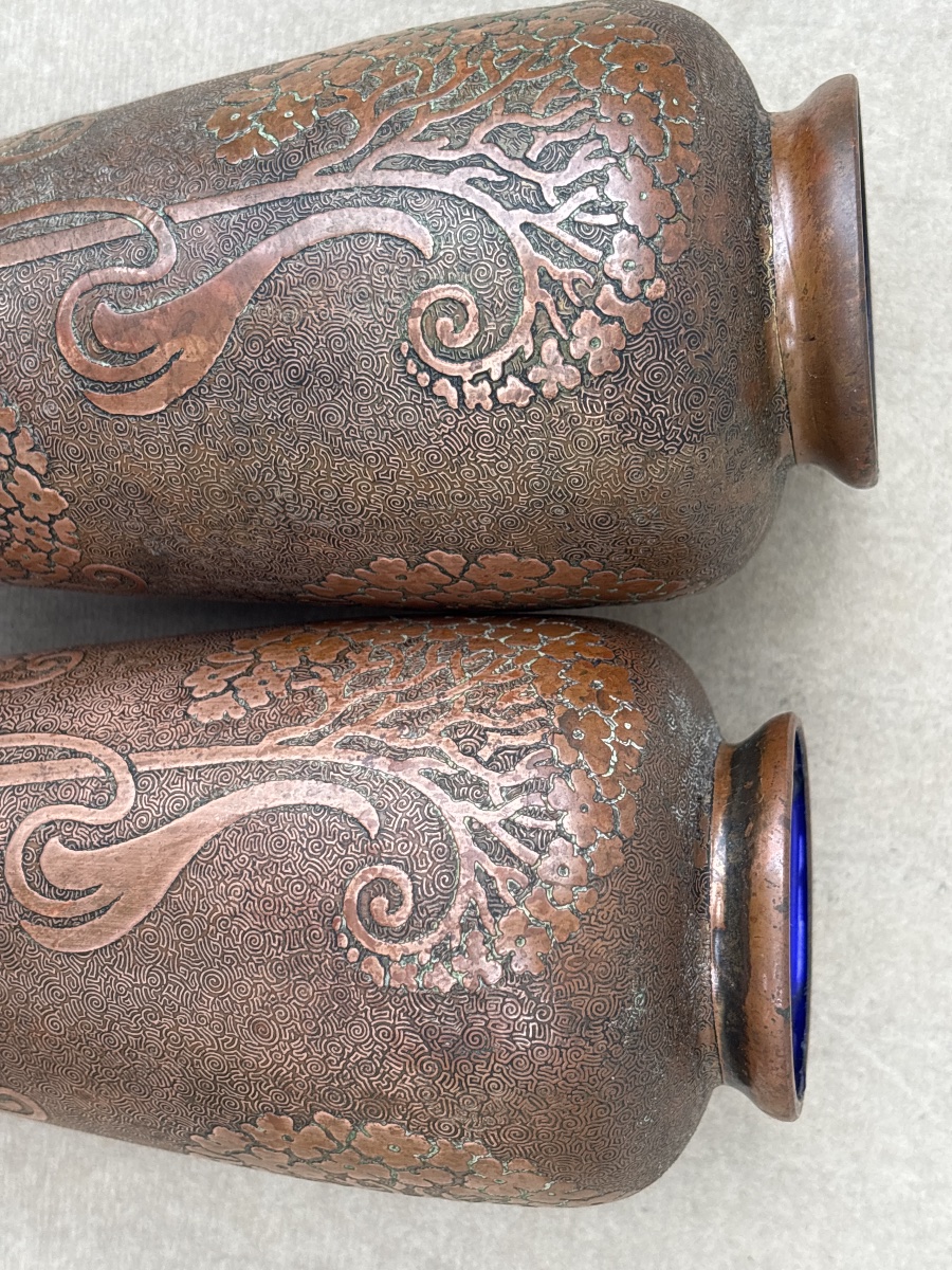 Léon Ledru (1855-1926) Paire Vases Art Nouveau -photo-5