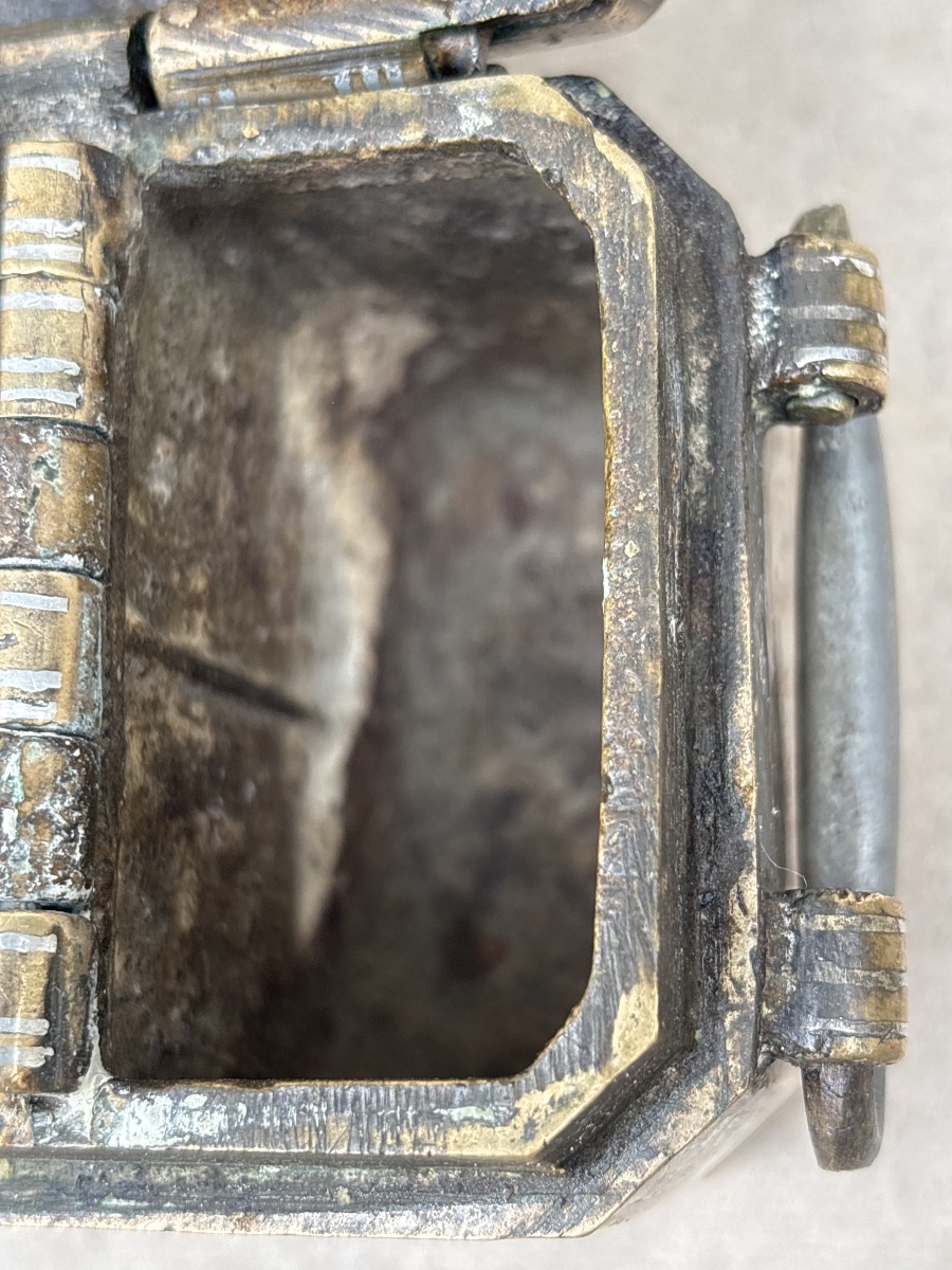 Mindanao Betel Box, Bronze With Silver Niello, Maranao, Philippines -photo-4