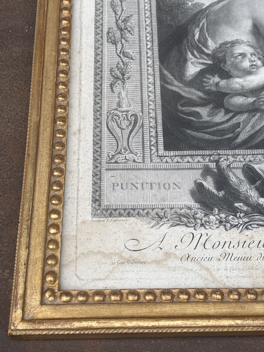 J. Bouillard (1744–1806), *the Punishment Of Love* (*the Spanking*), Beautifully Framed -photo-2