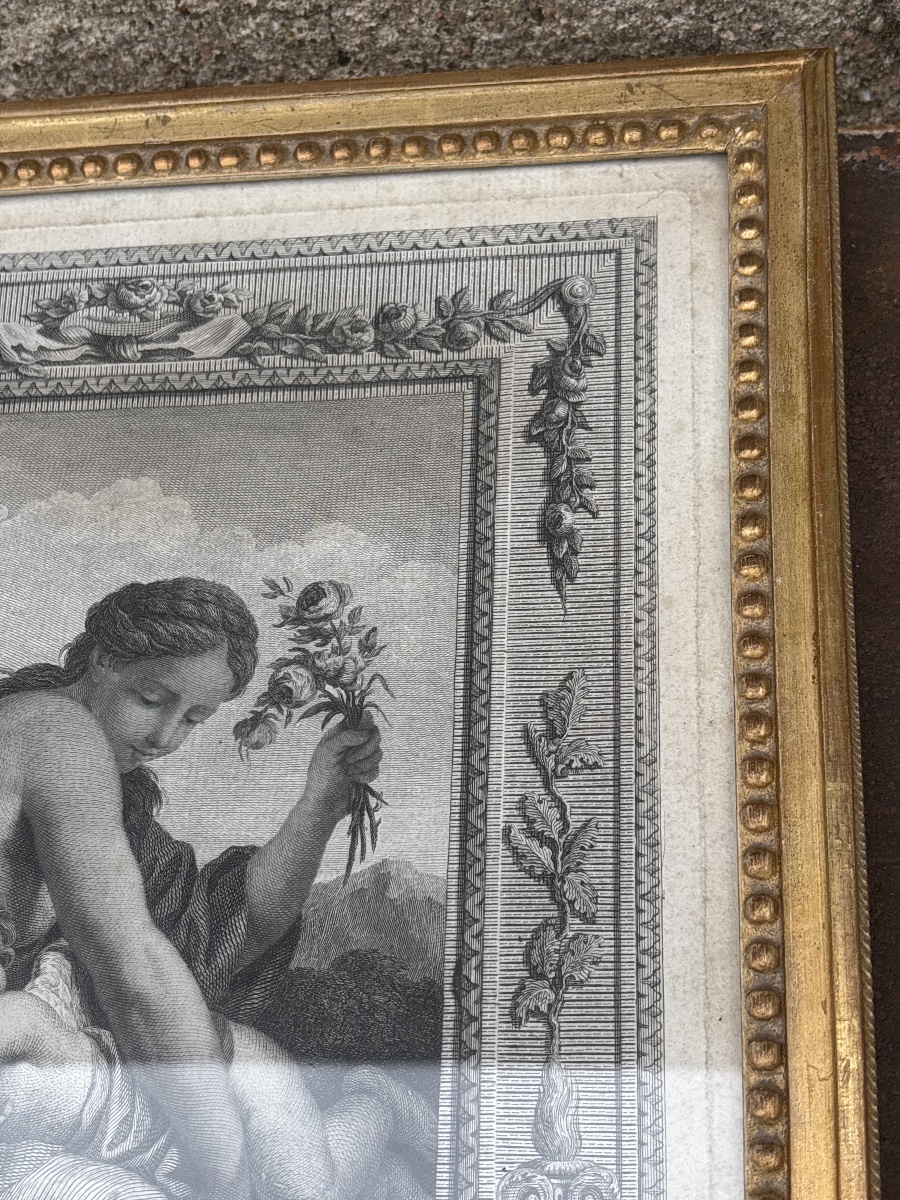 J. Bouillard (1744–1806), *the Punishment Of Love* (*the Spanking*), Beautifully Framed -photo-1