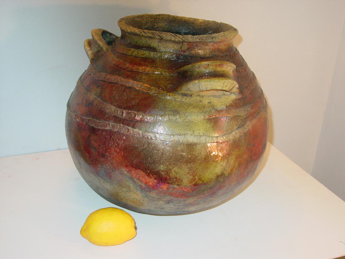 Ceramic By "regula Brotbek" Technique "raku" 1996-photo-2