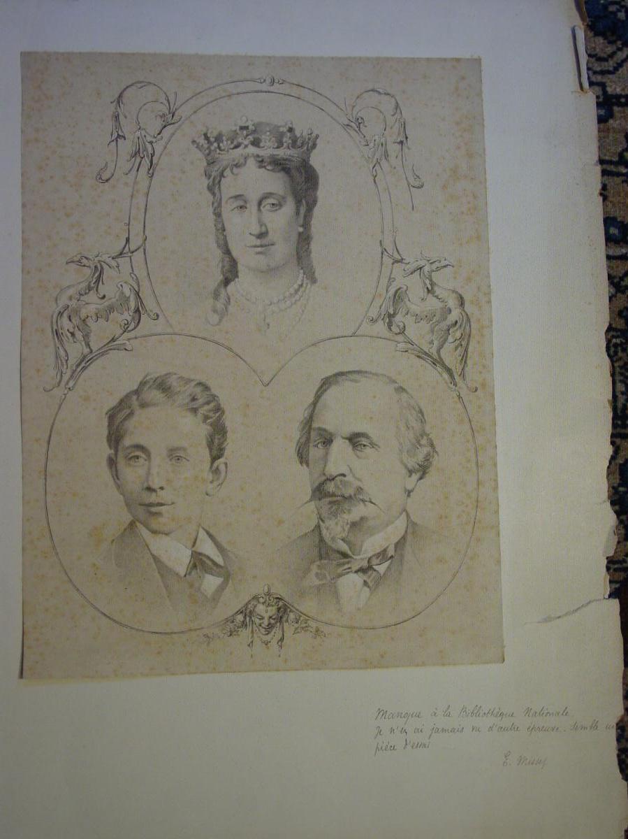 Vers 1870- Épreuve d'Essai Famille Impériale Fonds Abbé E. Misset Napoléon III