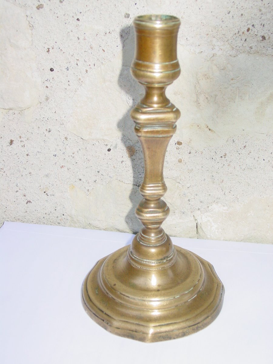 Candlestick Bronze 18th Century-photo-2