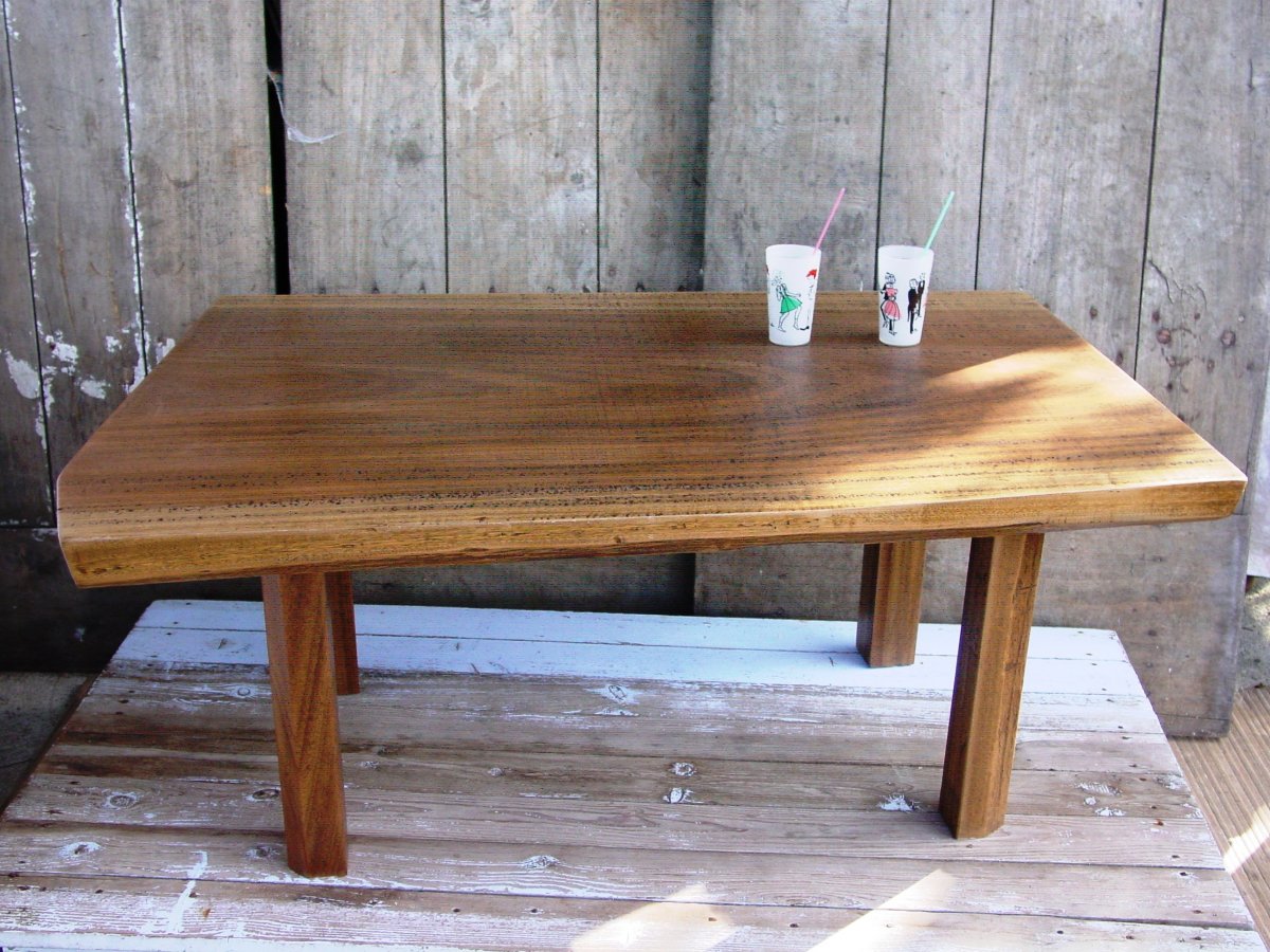 Coffee Table Teak Brutaliste Cf Perriand Free Form