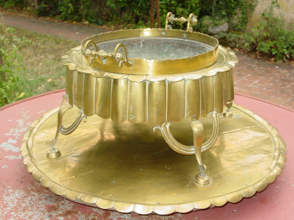 Ottoman Or Greek Bronze Or Copper Brazier From The 19th Century-photo-3