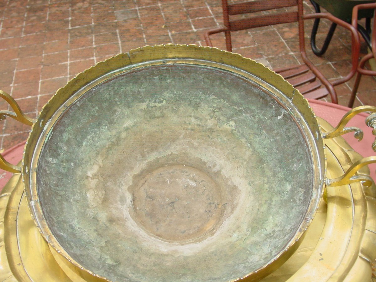 Ottoman Or Greek Bronze Or Copper Brazier From The 19th Century-photo-2