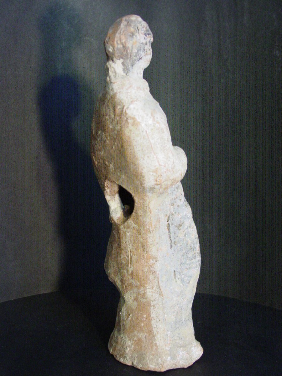 "Tanagra" Statuette en terre cuite  Art Hellénistique Av JC Grèce Antique -photo-2