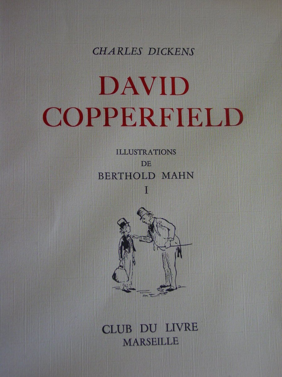 Berthold Mahn (1881-1975) 2 Dessins Pour David Copperfield (club Du Livre De Marseille)1948 -photo-4
