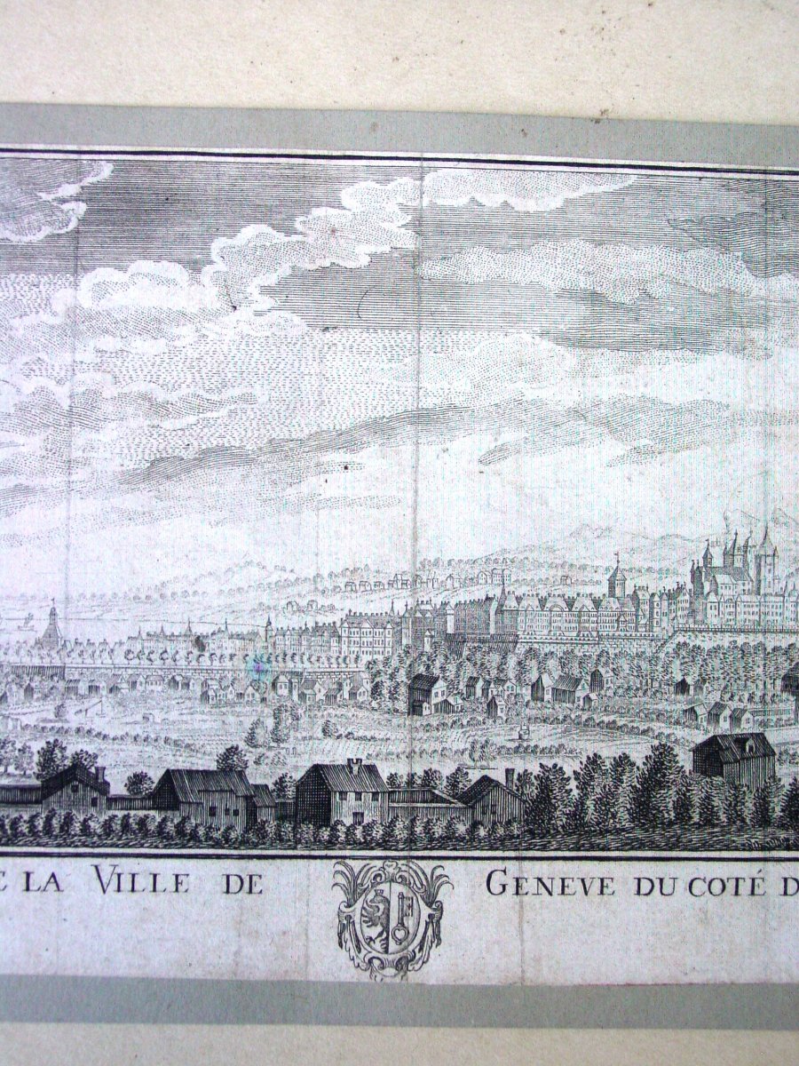 1764 - Panoramic View Of Geneva By J. Wchsmuth d'Aprés E. Büchel-photo-3