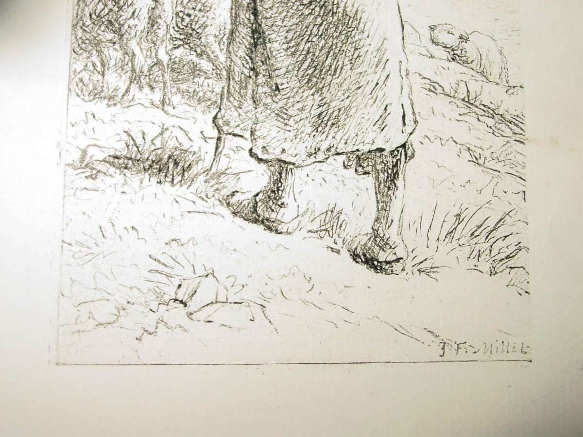 Jean François Millet (1814-1875) Gravure à l'Eau- Forte -photo-2