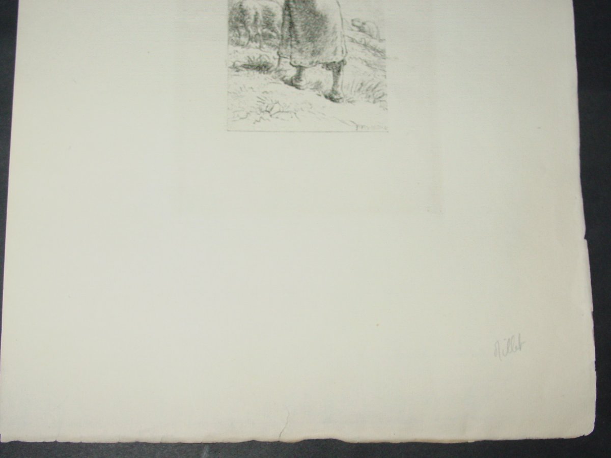 Jean François Millet (1814-1875) Etching In Etching-photo-4