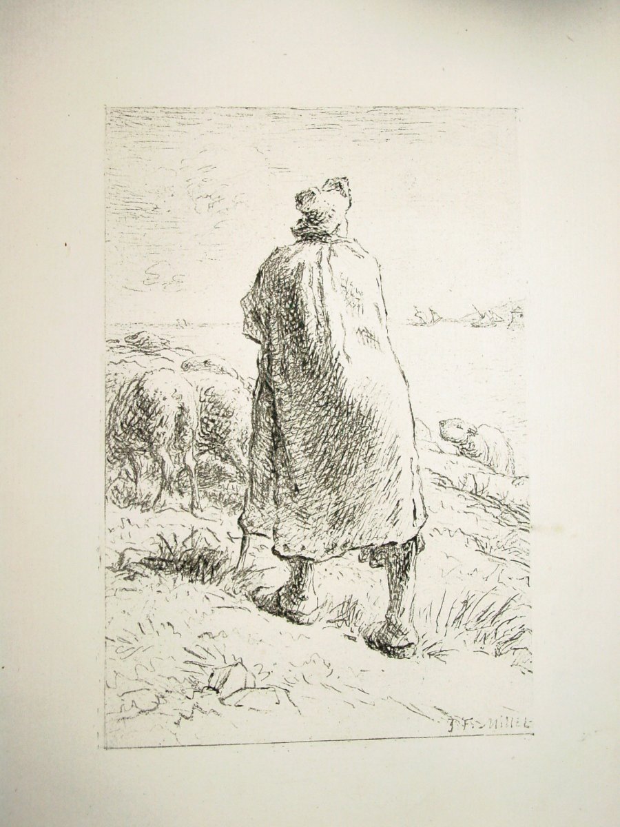 Jean François Millet (1814-1875) Gravure à l'Eau- Forte 