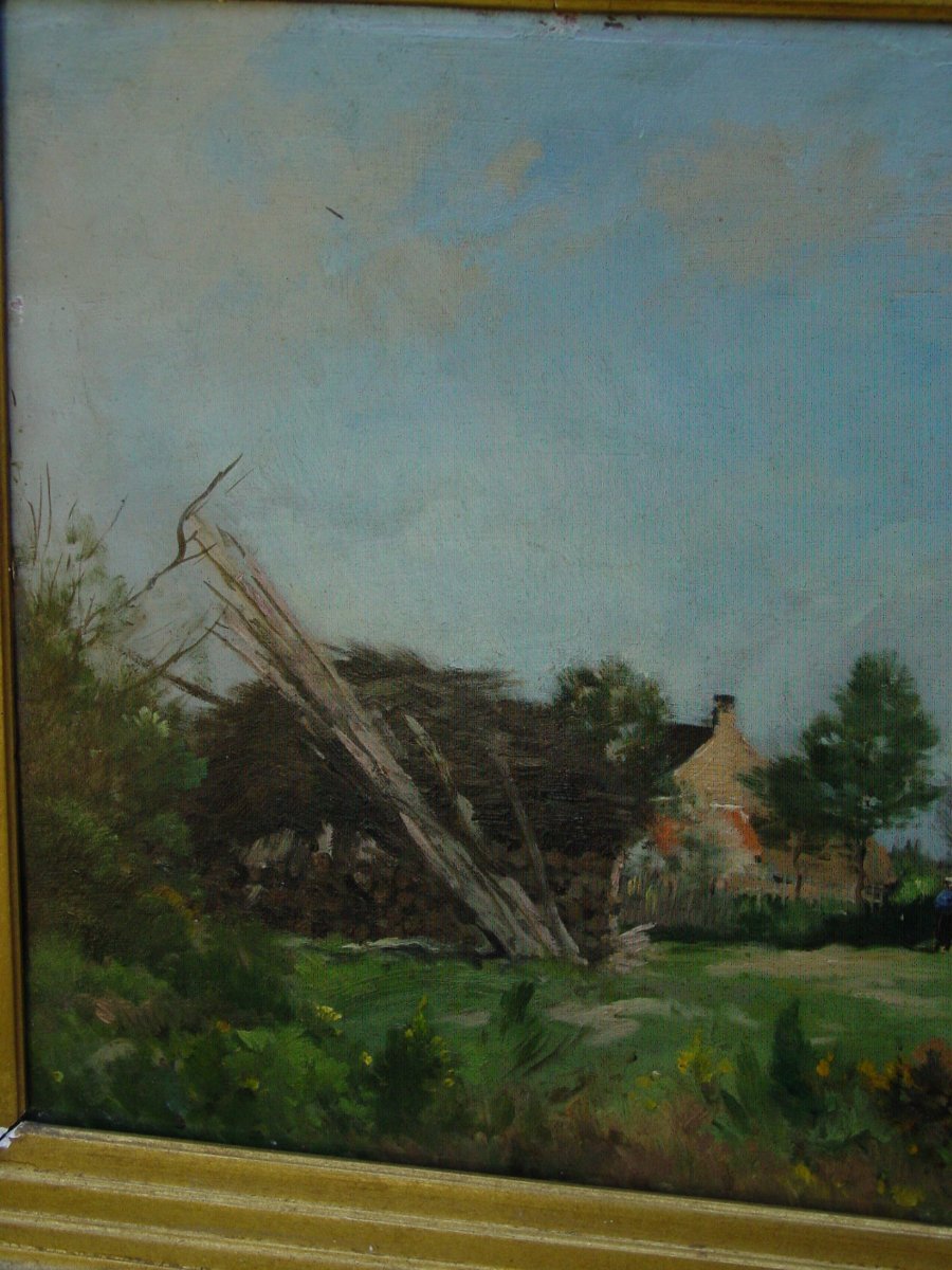 Karl Daubigny (1846-1886) Huile Sur Panneau Encadrée-photo-6