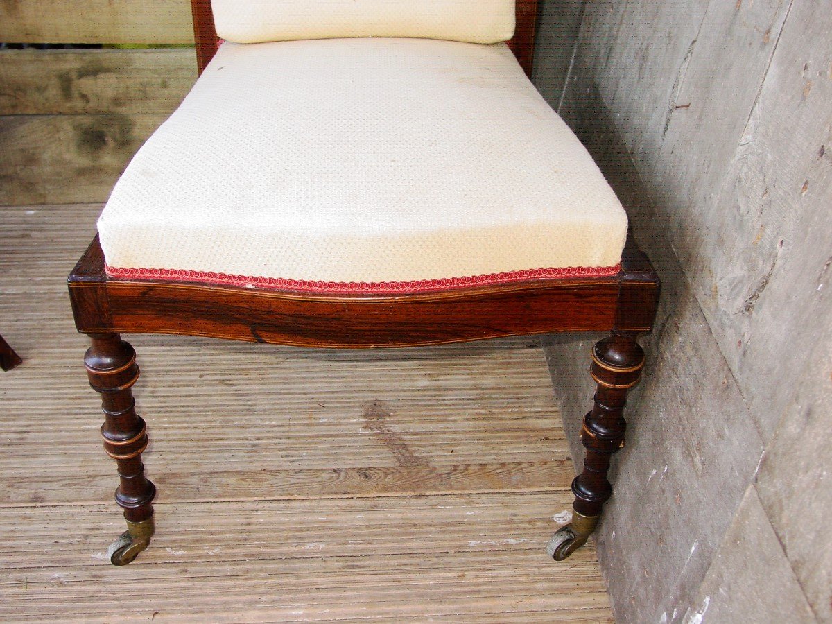 Suite Of 4 Chairs, Charles X Style Armchairs From The 19th Century. To Be Restored-photo-4