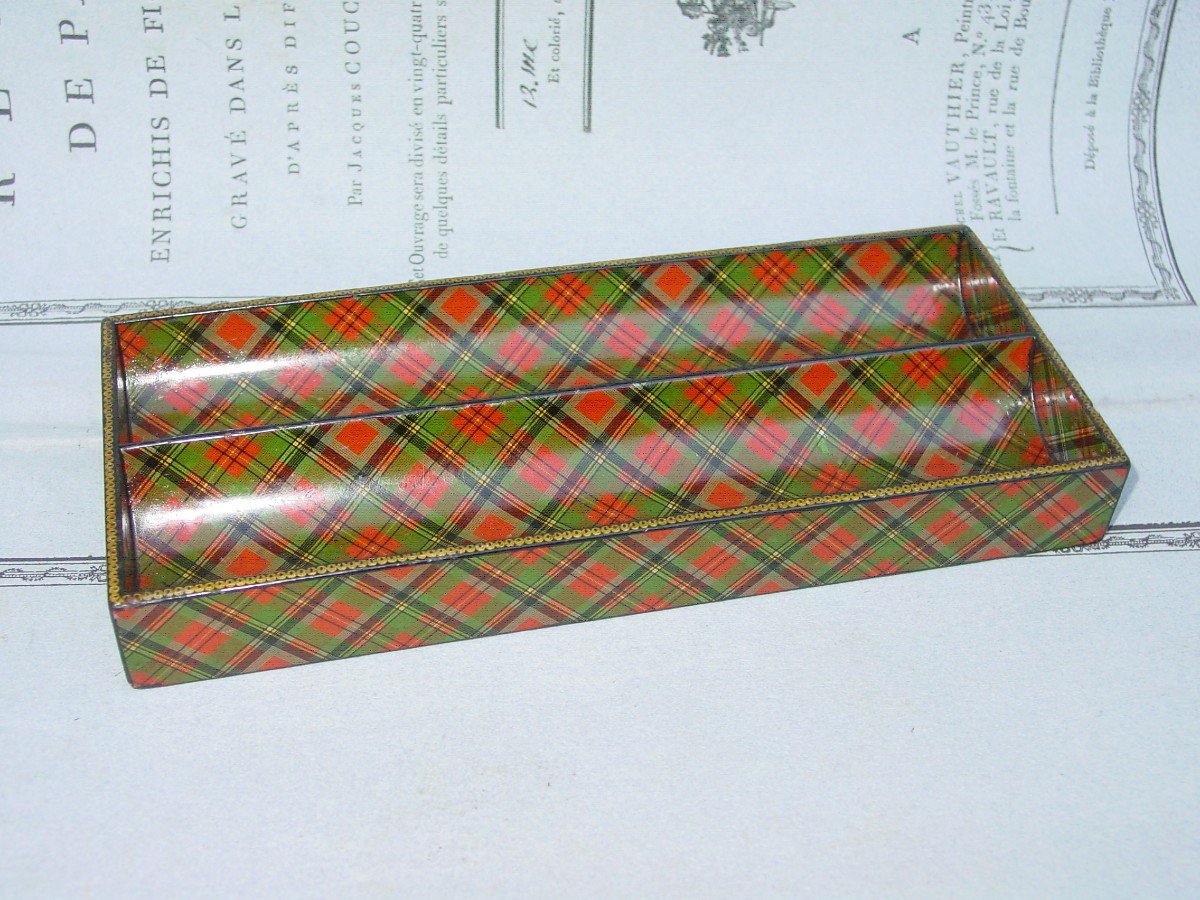 Clan Prince Charlie : Nécessaire à Crayons à Décor  Tartan d'époque Victorienne Tartan Ware-photo-2