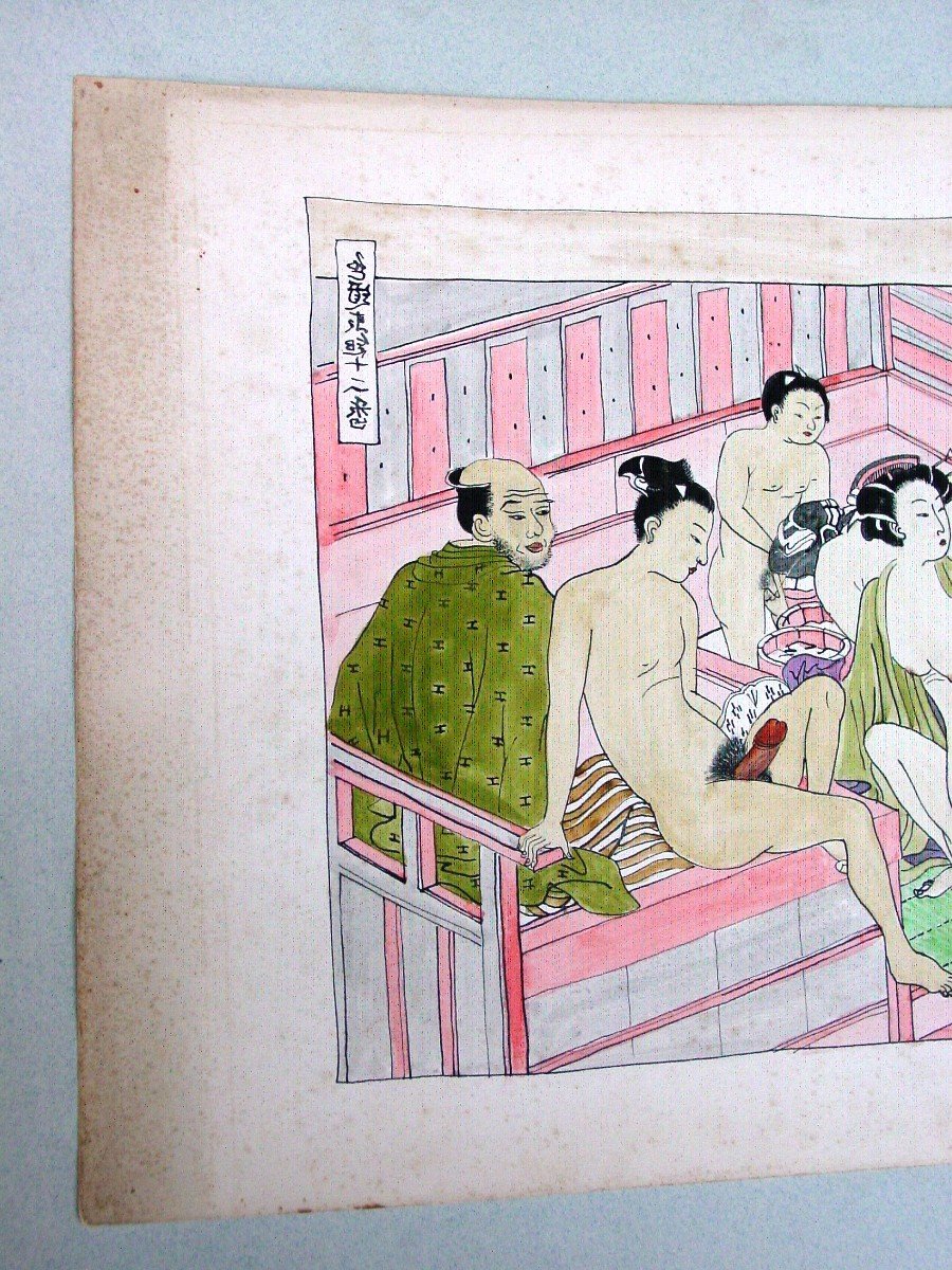 2 Erotic Drawings Japan Curiosa Japanese Print-photo-3