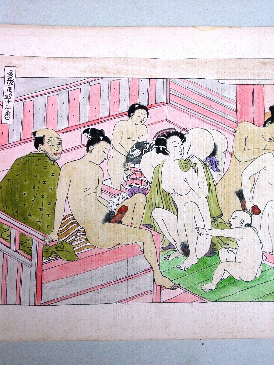2 Erotic Drawings Japan Curiosa Japanese Print-photo-4