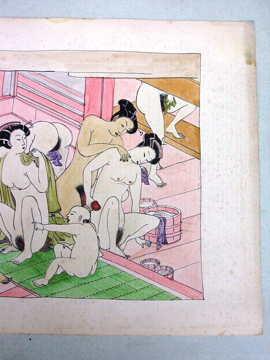 2 Erotic Drawings Japan Curiosa Japanese Print-photo-1