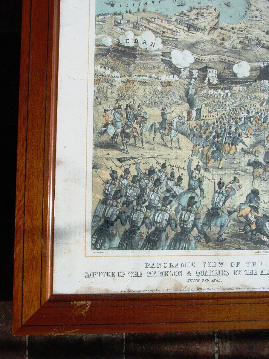 Read And Co View Panoramic Capture Of The Green Mamelon 7th June 1855 Crimean War Map-photo-2