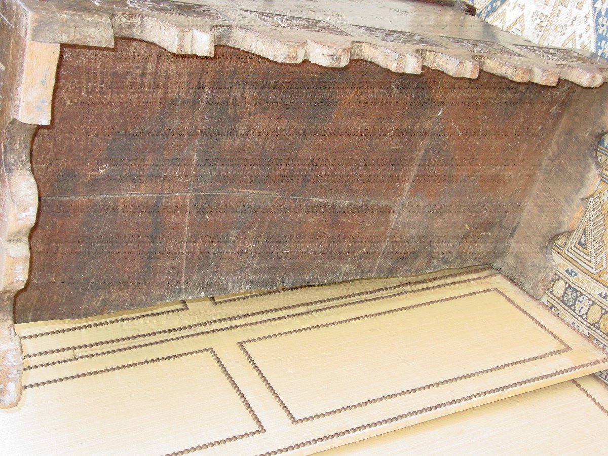 Chest Italy Walnut XVIth Century Northern Italy Alps-photo-6